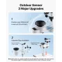 5-in-1 Wireless Weather Station, 7.5 inch / 190.5 mm VA Display, Solar Powered Outdoor Sensor, Rain Gauge, Indoor Outdoor for We