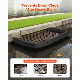 Sediment Filter Sock, 4Pcs Erosion Control Socks Dia.127 mm x 3048 mm L Coverage, Polypropylene Filler, Flexible & Efficient Sil