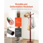 VEVOR Coat Rack Freestanding, Wooden Coats Rack Stand with Weighted Base & 11 Hooks, Free Standing Hall Coat Tree for Entryway, 