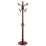 Coat Rack Freestanding, Wooden Coats Rack Stand with Weighted Base & 11 Hooks, Free Standing Hall Coat Tree for Entryway, Bedroo