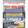 VEVOR Box and Pan Brake, 1220 mm/48 inch Sheet Metal Bending Brake, 12-Gauge Mild Steel Capacity, 0-135 Degree Adjustable, Metal