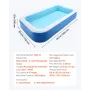 VEVOR Inflatable Pool, 3000 x 1702 x 508mm Large Inflatable Swimming Pool, Family Large Swimming Pools with Repair Patches, Blow