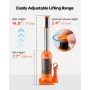 Hydraulic Bottle Jack, 6 Ton Load Capacity, 195-375 mm Lifting Range, Heavy Duty Hydraulic Welded Bottle Jack for Car, SUV, Pick