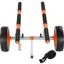 Heavy Duty Kayak Cart, 204.1 kg Load Capacity, Detachable Canoe Trolley Cart with 30.5 cm Solid Tires, Adjustable Width & Nonsli