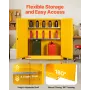 VEVOR Flammable Cabinet, 109.2 x 46 x 118 cm, 29 Gallon Flammable Storage Cabinet with Adjustable Shelf, Cold-Rolled and Galvani
