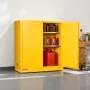 Flammable Cabinet, 109.2 x 46 x 118 cm, 29 Gallon Flammable Storage Cabinet with Adjustable Shelf, Cold-Rolled and Galvanized St