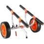 Heavy Duty Kayak Cart, 204.1 kg Load Capacity, Detachable Canoe Trolley Cart with 30.5 cm Solid Tires, Adjustable Width & Nonsli