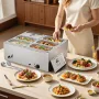 kommerciel madvarmer, 1500 W elektrisk dampvarmer i rustfrit