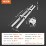 Linear Guide Rail Set, SBR20 1000mm, 2 PCS 39.4 in/1000 mm SBR20 Guide Rails and 4 PCS SBR20UU Slide Blocks, Linear Rails and Be