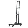VEVOR Folding Hand Truck, 131.5 kg Load Capacity, Collapsible Luggage Cart with 4 Wheels, 2 Elastic Ropes & Expandable Base, Uti