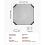Air Conditioner Cover for Outside Units, 910 x 910 mm Central AC Cover for Air Conditioning Unit, Top Universal Mesh Defender Te