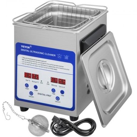 Digital Ultrasonic Cleaner 2L Ultrasonic Cleaning Machine 40kHz Sonic Cleaner Machine 316 & 304 Stainless Steel Ultrasonic