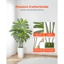 VEVOR kunstigt Dracaena træ 1524 mm, falske palme tropiske planter med hvid høj plantekasse, kunstig gulv silkeplante i potte,