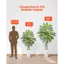 VEVOR kunstigt Dracaena træ 1524 mm, falske palme tropiske planter med hvid høj plantekasse, kunstig gulv silkeplante i potte,
