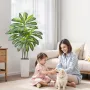 Artificial Dracaena Tree 1524 mm, Fake Palm Tropical Plants with White Tall Planter, Faux Floor Silk Plant in Pot, Large Trees f