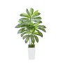 VEVOR Artificial Dracaena Tree 1524 mm, Fake Palm Tropical Plants with White Tall Planter, Faux Floor Silk Plant in Pot, Large T