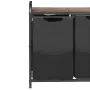 2 Section Laundry Sorter, Large Laundry Hamper with Metal Frame and Wooden Tabletop, Freestanding Storage Organizer Baskets with