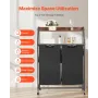VEVOR 2 Tiers Laundry Sorter, Tall Laundry Hamper with Metal Frame and Wooden Tabletop, 2 Section Rolling Basket Organizer Stora