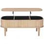 1000 mm Lift Top Sofabord, Riflet Oval Sofabord med 3 Skjulte