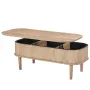 1000 mm Lift Top Sofabord, Riflet Oval Sofabord med 3 Skjulte
