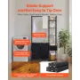 3 Tiers Laundry Sorter with Rack, Tall Laundry Hamper with Shelves and Drawers, 2 Section Freestanding Hanging Rack Storage with
