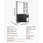 VEVOR 3 Tiers Laundry Sorter with Rack, Tall Laundry Hamper with Shelves and Drawers, 2 Section Freestanding Hanging Rack Storag