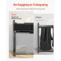 3 Section Laundry Sorter, Rolling Laundry Hamper with 2 Drawers, Hooks & Wheels, Rolling Basket Organizer Storage with Pull-Out 