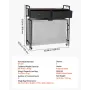 3 Section Laundry Sorter, Rolling Laundry Hamper with 2 Drawers, Hooks & Wheels, Rolling Basket Organizer Storage with Pull-Out 