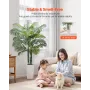 Artificial Areca Palm Tree 1829 mm, Fake Palm Tropical Plants with White Tall Planter, Faux Floor Silk Plant in Pot, Large Trees