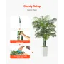 Artificial Areca Palm Tree 1829 mm, Fake Palm Tropical Plants with White Tall Planter, Faux Floor Silk Plant in Pot, Large Trees