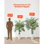 Artificial Areca Palm Tree 1829 mm, Fake Palm Tropical Plants with White Tall Planter, Faux Floor Silk Plant in Pot, Large Trees