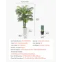 Artificial Areca Palm Tree 1829 mm, Fake Palm Tropical Plants with White Tall Planter, Faux Floor Silk Plant in Pot, Large Trees