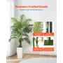 Artificial Areca Palm Tree 1524 mm, Fake Palm Tropical Plants with White Tall Planter, Faux Floor Silk Plant in Pot, Large Trees