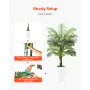 VEVOR Artificial Areca Palm Tree 1524 mm, Fake Palm Tropical Plants with White Tall Planter, Faux Floor Silk Plant in Pot, Large
