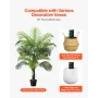 Artificial Areca Palm Tree 1524 mm, Fake Palm Tropical Plants with White Tall Planter, Faux Floor Silk Plant in Pot, Large Trees