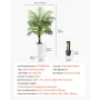 Artificial Areca Palm Tree 1524 mm, Fake Palm Tropical Plants with White Tall Planter, Faux Floor Silk Plant in Pot, Large Trees