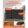 3 Section Laundry Sorter, Large Laundry Hamper with Metal Frame and Wooden Tabletop, Freestanding Storage Organizer Baskets with