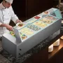 Commercial Food Warmer, 1500W Electric Stainless Steel Steam Food Warmer with Glass Cover, 6 x 1/3 Size Pans Buffet Bain Marie w