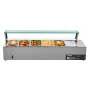 Commercial Food Warmer, 1500W Electric Stainless Steel Steam Food Warmer with Glass Cover, 6 x 1/3 Size Pans Buffet Bain Marie w