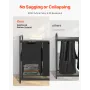 4 Section Laundry Sorter, Large Laundry Hamper with Metal Frame and Wooden Tabletop, Freestanding Storage Organizer Baskets with