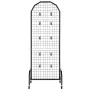 2 Packs Grid Wall Panels, 600 x 1640mm Wire Grid Panels Display Rack, Movable Art Display Shelf with Wheels and 20 Hooks, Black 