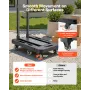 Folding Hand Truck, 226.8 kg Load Capacity, Collapsible Luggage Cart with 6 Wheels, 2 Elastic Ropes & Expandable Base, Utility D