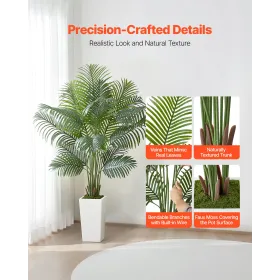 kunstig Areca palmetræ 1829 mm, falske palme tropiske planter