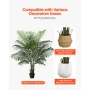 Artificial Areca Palm Tree 1829 mm, Fake Palm Tropical Plants with White Tall Planter, Faux Floor Silk Plant in Pot, Large Trees