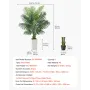 Artificial Areca Palm Tree 1829 mm, Fake Palm Tropical Plants with White Tall Planter, Faux Floor Silk Plant in Pot, Large Trees