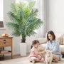 VEVOR kunstig Areca palmetræ 1829 mm, falske palme tropiske planter med hvid høj plantekasse, kunstig gulv silkeplante i potte,