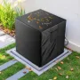 Air Conditioner Cover, 610 x 610 x 762 mm Ac Cover for Air Conditioning Unit, Three-Layer, Waterproof Polyester Fabric, Mesh Ven