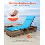 Chaise Lounge Cushion, 183x53.3x9.8 cm, Set of 2 Outdoor Lounge Chair Cushions, Waterproof & Fade-Resistant, Sun Lounger Cushion
