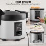 Commercial Rice Cooker 60-Cup Non-Stick Pot 13L 12H Keep Warm Restaurant