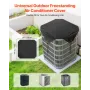 klimaanlægsdæksel til udvendige enheder, 710 x 710 mm centralt